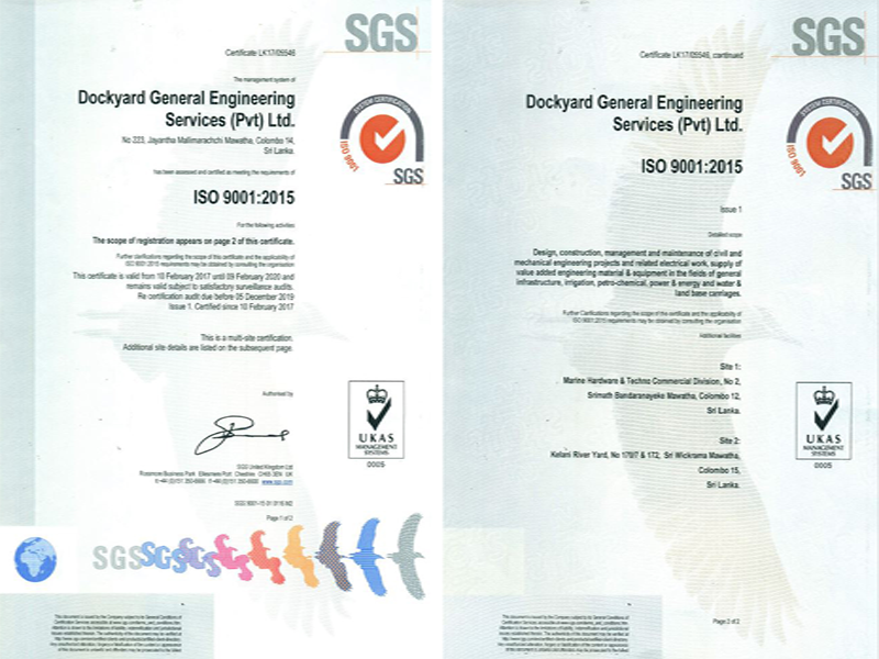 ISO 9001-2015 CERTIFICATION