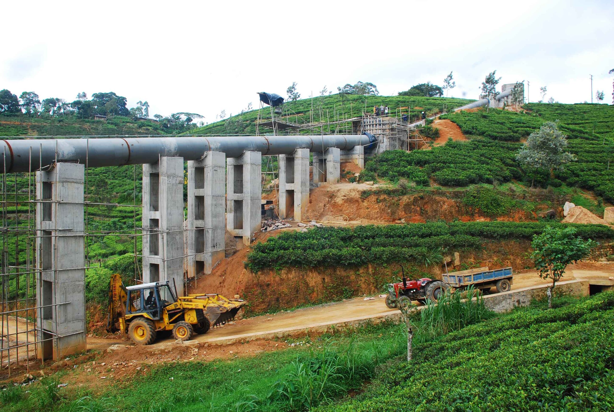 Mini Hydropower penstock and pipe support